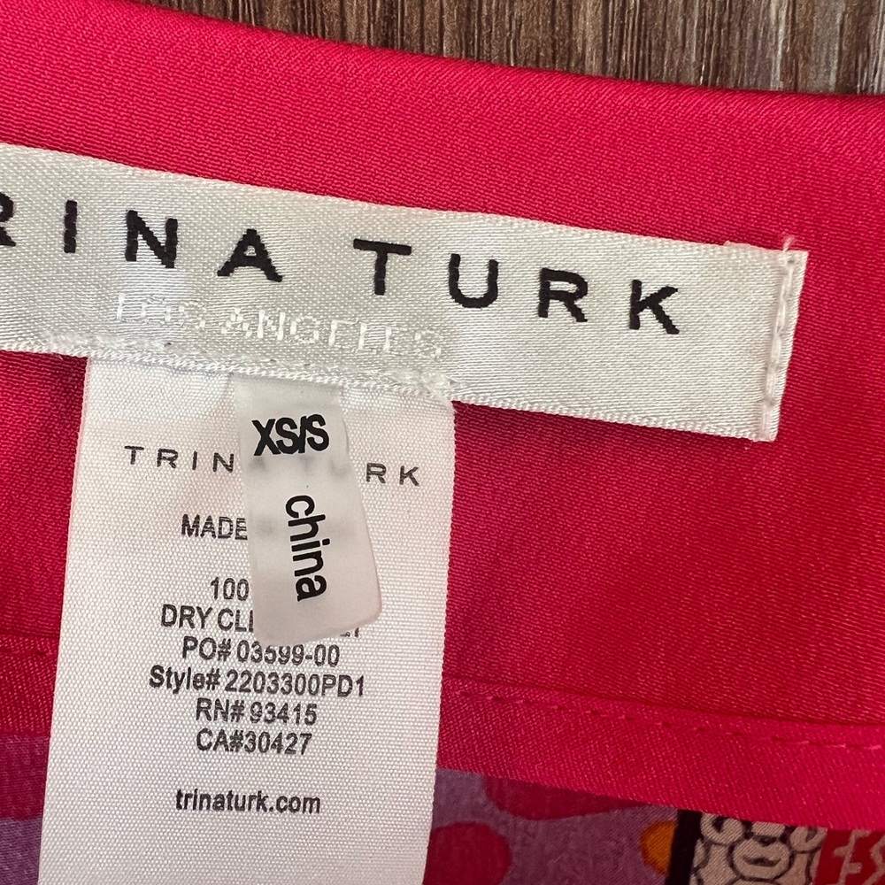 Trina Turk Theodora Dress- Pink and Orange Patterned - Picture 4 of 7